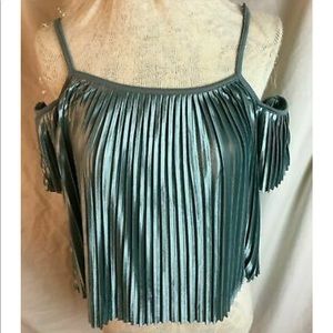 Satin off the shoulder top